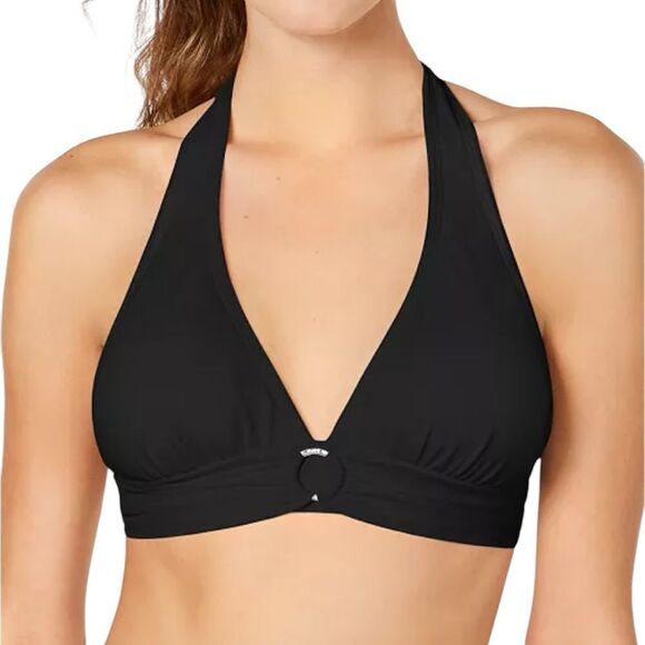 Michael Kors Swim Black Halter Bikini Top Size Medium - Picture 1 of 8